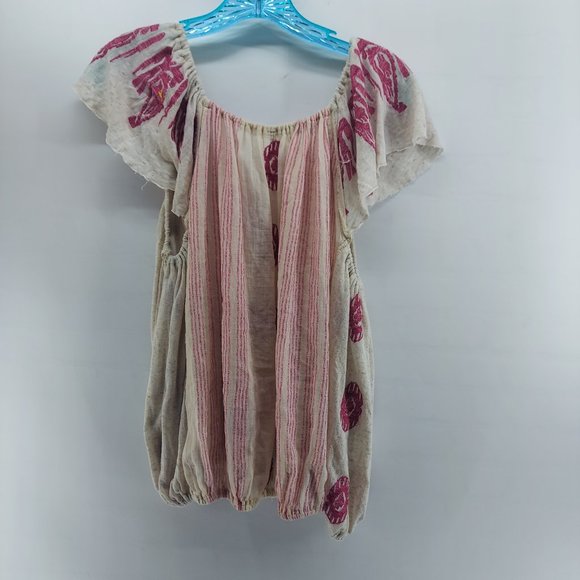 Free People Oversized Scoop Neck boho top size medium - Picture 9 of 10